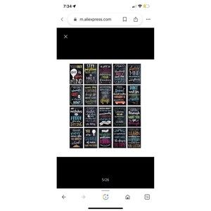 24 pack of posters with inspirational quotes